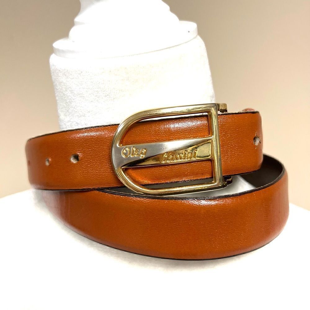 Oleg Casino vintage camel colored men’s belt. Size 40
